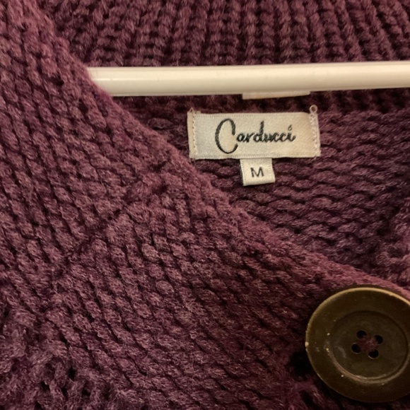 Deep purple cardigan in size medium by Carducci - Picture 2 of 6